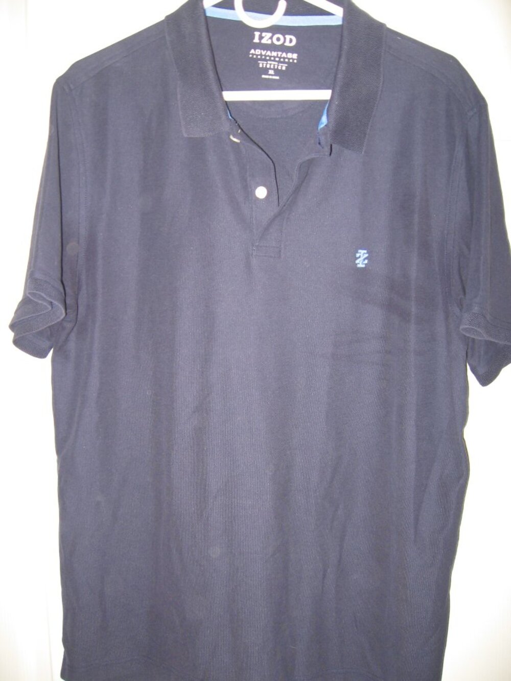 IZOD Advantage Performance Natural Stretch Polo Shirt Men's XL Blue